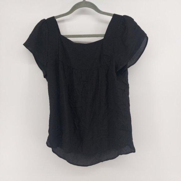 Royal Project Silk Black Short Sleeve Blouse size medium - Picture 5 of 6
